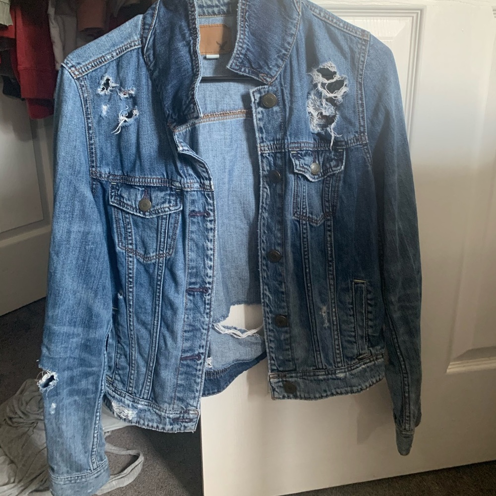 American Eagle Distressed Denim Jacket